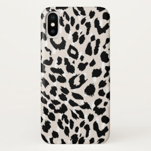 Chic Natural and Black Animal Print with Dots Case-Mate iPhone Case