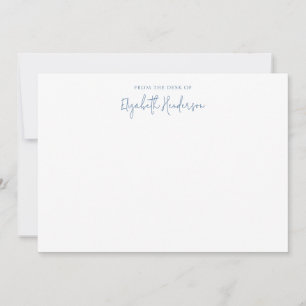 Chic Navy Blue Script Card
