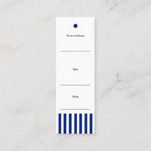 Chic Navy Blue Stripes Boutique Price Tag