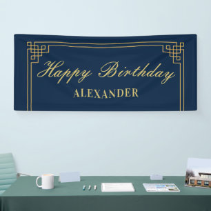 Chic Navy Gold Gatsby  Banner