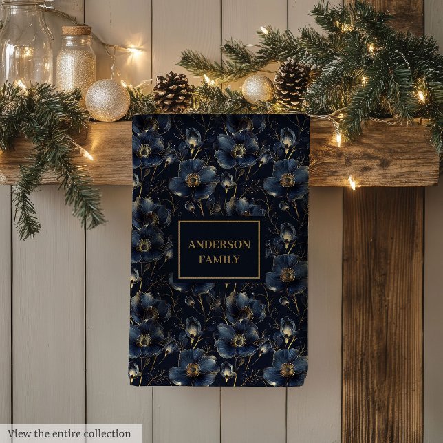 Chic Navy Gold Kitchen Towel Elegant Gift Idea (Chic Navy Gold Kitchen Towel Elegant Gift Idea)