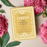 Chic Neutral Papel Picado Wedding Rehearsal Dinner Invitation<br><div class="desc">This beautiful papel picado inspired wedding rehearsal fiesta design features an ornate frame in white, a soft golden wheat colour background, and festive typography. This elegant yet modern design is a fabulous choice for a Latinx pre-wedding party, rehearsal dinner, engagement party, or bridal shower. You can customise this design even...</div>