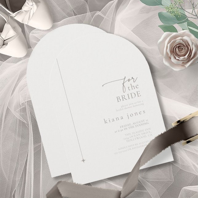Chic Neutrals Bridal Shower Powder Arch ID1020 Invitation (Creator Uploaded)