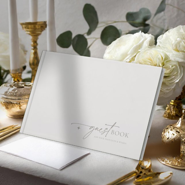 Chic Neutrals Minimalist Wedding Powder ID1020 Guest Book (Creator Uploaded)