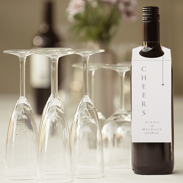 Chic Neutrals Wedding Cheers Powder ID1020 Bottle Tag (Creator Uploaded)