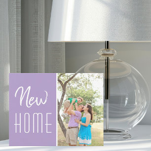 Chic New Home Family Photo Lavender Moving Announcement