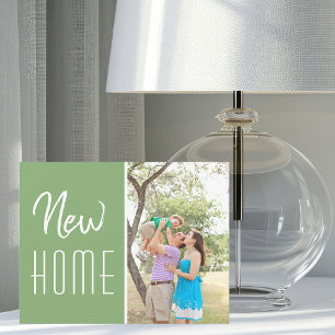Chic New Home Family Photo Sage Green Moving Announcement