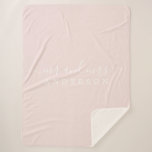 Chic Newlywed Mr Mrs Pastel Pink Monogram Sherpa Blanket<br><div class="desc">Chic, modern monogrammed sherpa blanket with the text Mr and Mrs in white elegant script on a pastel pink background. Simply add your married name. The colour ashes of roses is used for this stylish design. Perfect luxury gift for the newlywed couple. If you need any help or matching products...</div>