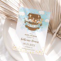 Chic Noah's Ark Cute Animals Boy Baby Shower