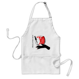 Chic Noir Nail Technician swirly red nails Standard Apron