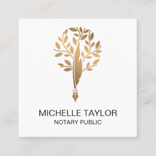 Chic Notary Loan Signing Agent Content Writer Copy Square Business Card
