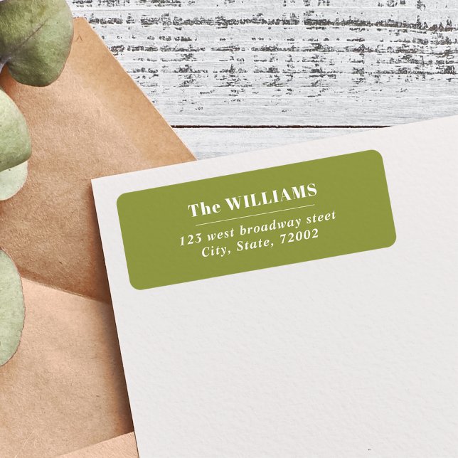CHIC OLIVE GREEN Bold Modern Elegant family name  (Creator Uploaded)