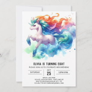 Chic Online Horse Birthday Invitation