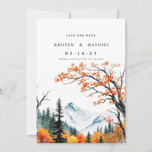  Chic Online Mountain Save The Date (Front)