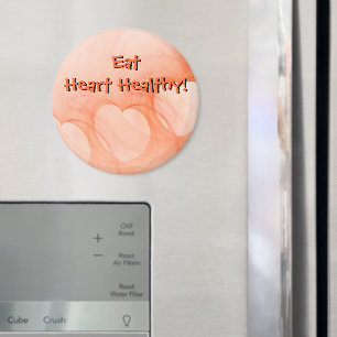 Chic Orange Abstract Hearts Magnet