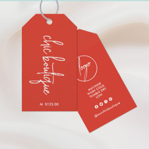 Chic Orange Boutique Clothing Price Hang Tag Logo
