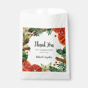 Chic Orange Slices and Cinnamon Christmas Favour Bags