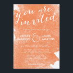 CHIC ORANGE WATERCOLOR WEDDING INVITATION<br><div class="desc">CHIC ORANGE WATERCOLOR PAINT WEDDING INVITATION: USE THE PROMPT TO CUSTOMIZE YOUR DESIGN. IF YOU WISH TO CHANGE THE GRAPHIC OR COLORS,  PLEASE CONTACT ME THROUGH MY STORE. ANTIQUE CHANDELIER ANTIQUECHANDELIER.CA</div>