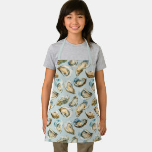 Chic oysters pattern kids apron