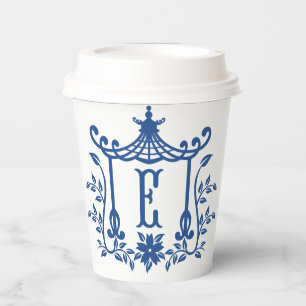 Chic Pagoda Monogram E Paper Cups