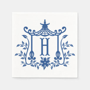 Chic Pagoda Monogram H Napkins