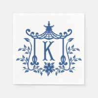 Chic Pagoda Monogram K Napkins