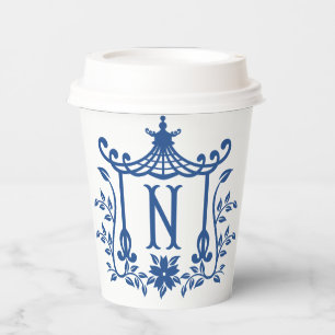 Chic Pagoda Monogram N  Paper Cups