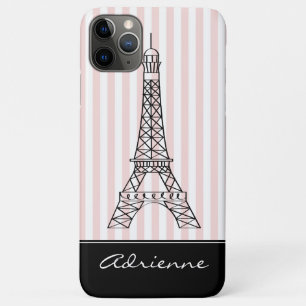 Chic Paris Eiffel Tower Doodle Personalised Case-Mate iPhone Case