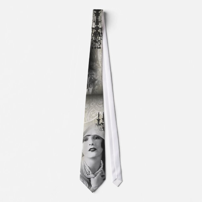Chic Paris Vintage Chandelier great gatsby girl Tie (Front)