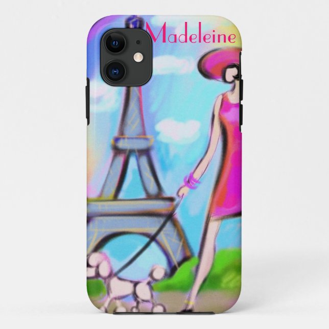 Chic Paris Woman iPhone Case (Back)