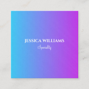 Chic pastel gradient colours square business card
