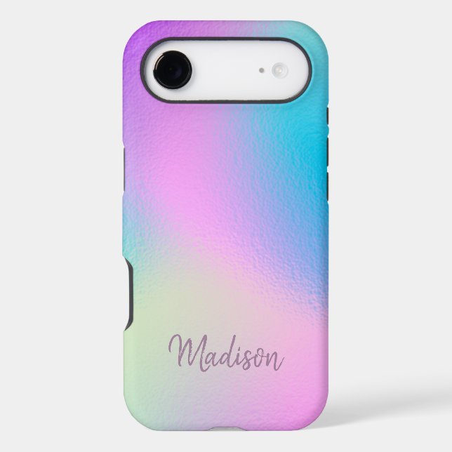 Chic Pastel Holographic Personalized Name (Back)