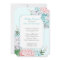 Chic Pastel Hydrangeas Blue Baby Shower Invitation
