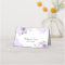Chic Pastel Purple Flowers Wedding Place Card