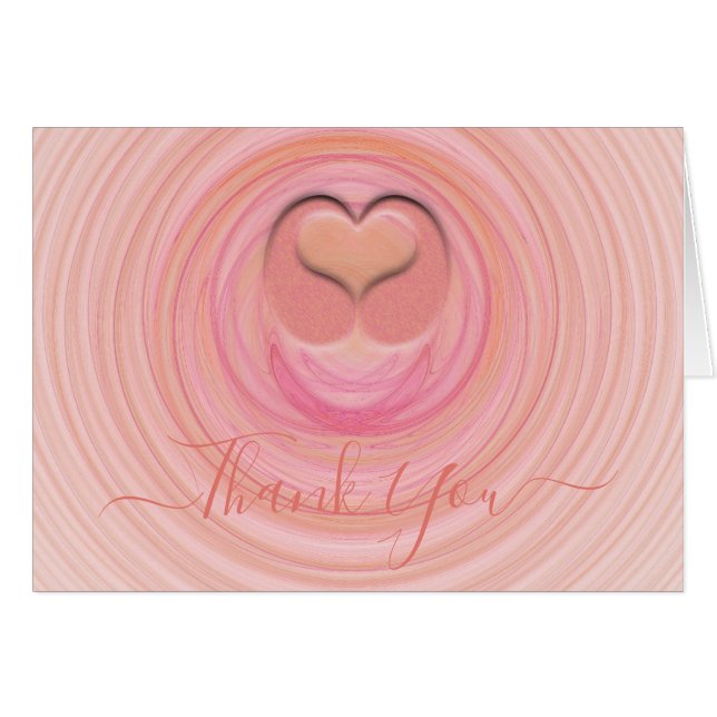 Chic Pastel Spirals 3D Heart Personalised Inside  (Front Horizontal)
