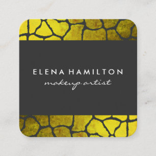 Chic Pattern Trim Square Business Card
