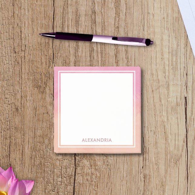 Chic Peach Pink Blush Stylish Dreamy Modern Cute Post-it Notes (Creator Uploaded)