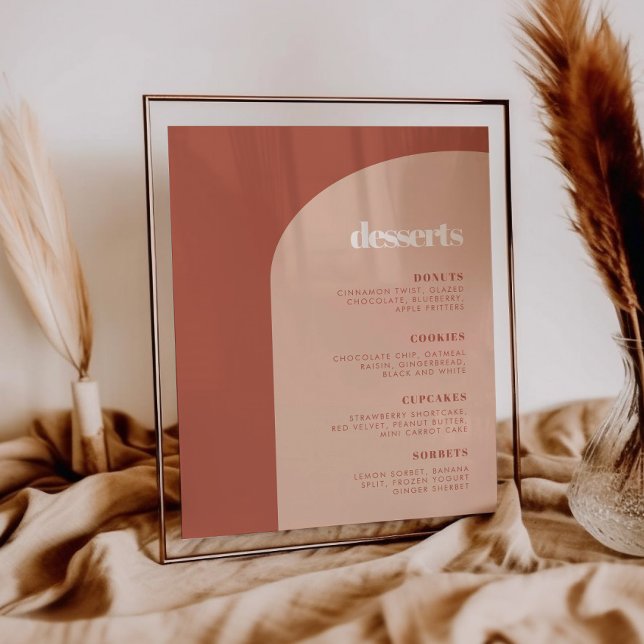 Chic peach terracotta arch Dessert Bar sign (Creator Uploaded)