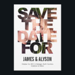 Chic Peek Save The Date Card<br><div class="desc">This chic and modern save the date cards stylishly remind your guests of your special day. Available in other colours (custom colour requests are welcome!). Also available as postcards.</div>