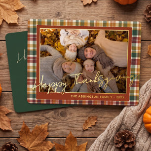 Chic Personalised Classic Plaid Pattern Gold