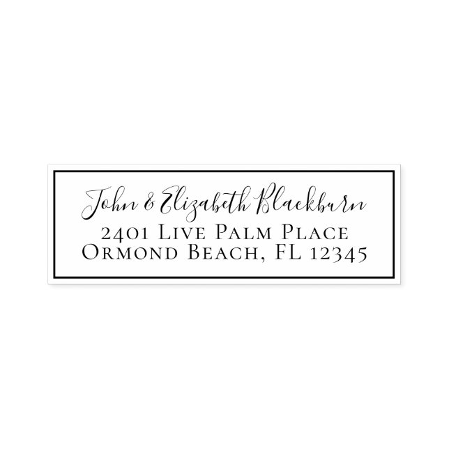 Chic Personalised Custom Return Address Label Self-inking Stamp (Design)