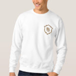 Chic Personalised Emblem Initial Monogram Men's    Embroidered Sweatshirt<br><div class="desc">Chic Elegant Embroidered Initial Letter Monogram Men's sweatshirt.</div>