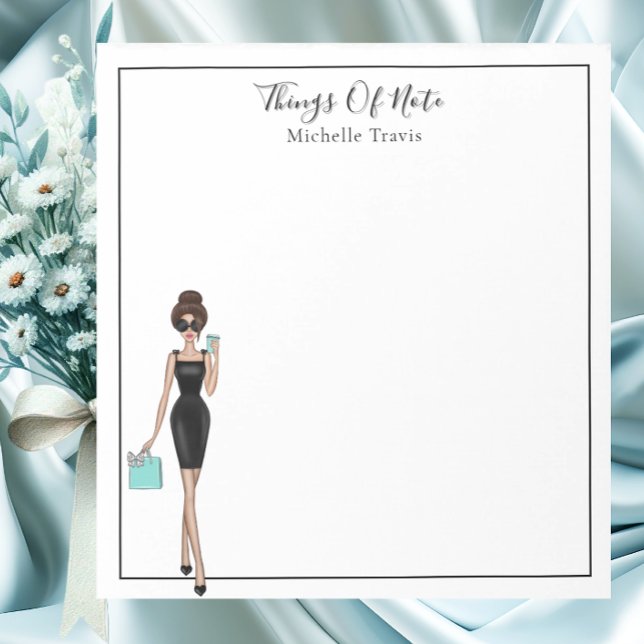 Chic Personalised Fashion Girl Notepad (Creator Uploaded)