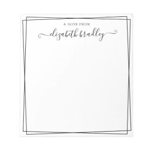 Chic Personalised From The Desk Of Notepad