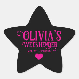 Chic Personalised Hen Do Stickers   Bride Squad 