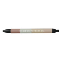 Chic Personalised Name Earth Tone Stripes Pen