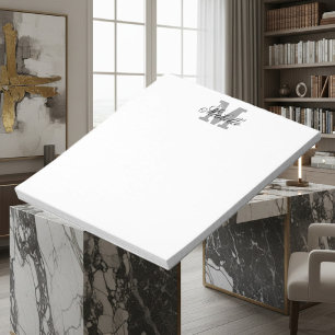 Chic personalised name monogram writing notepad