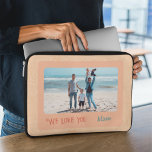 Chic Personalised Photo Text Mothers' Day Gift Laptop Sleeve<br><div class="desc">Personalise your laptop sleeve with the "Chic Personalised Photo Text" design! It can be customised with your favourite photo and text. Protect your laptop in style with this unique, unique sleeve that reflects your personality and style. Whether you want to add a photo of your loved ones, your favourite pet,...</div>