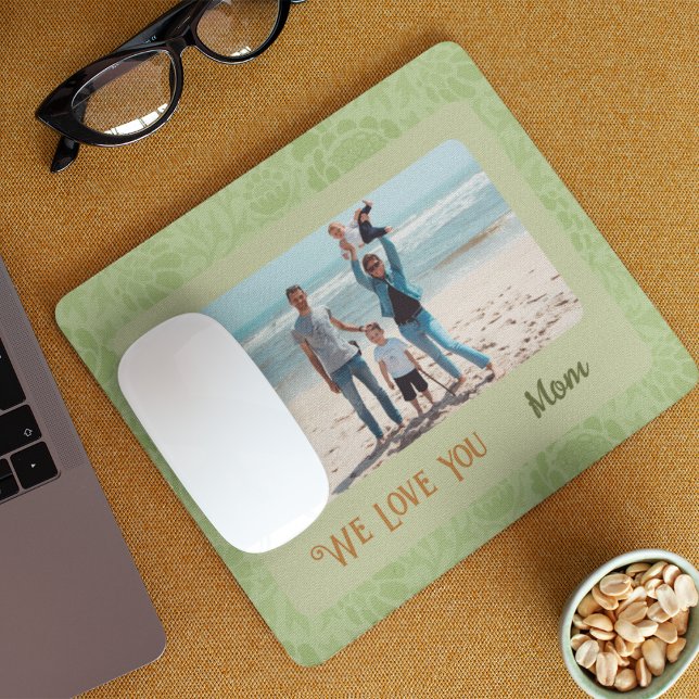 Chic Personalised Photo Text Mothers' Day Gift Mouse Pad (Creator Uploaded)