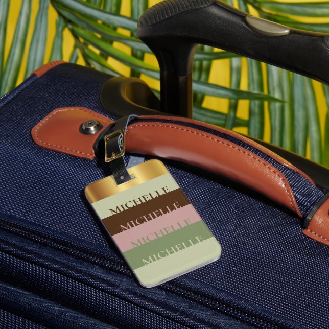 Chic Personalised Travel Luggage Tag (Front Insitu 1)